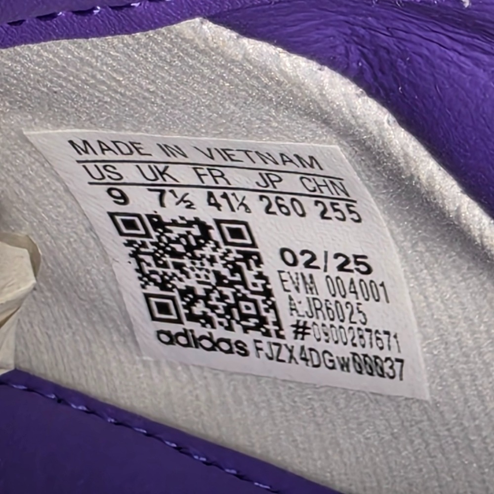 New Womens 9 Adidas Taekwondo F50 Purple Rush JR6025 Lucid Lemon NIB - Picture 11 of 14